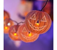 Catena 10 Zucche Halloween a led